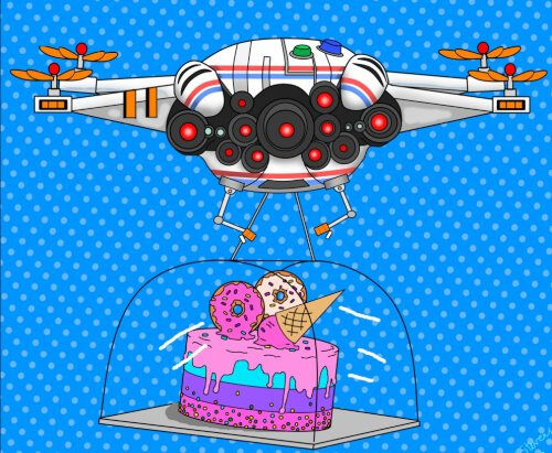 In America parte la consegna mainstream dei gelati Esportare droni negli Stati Uniti per la delivery dei gelati