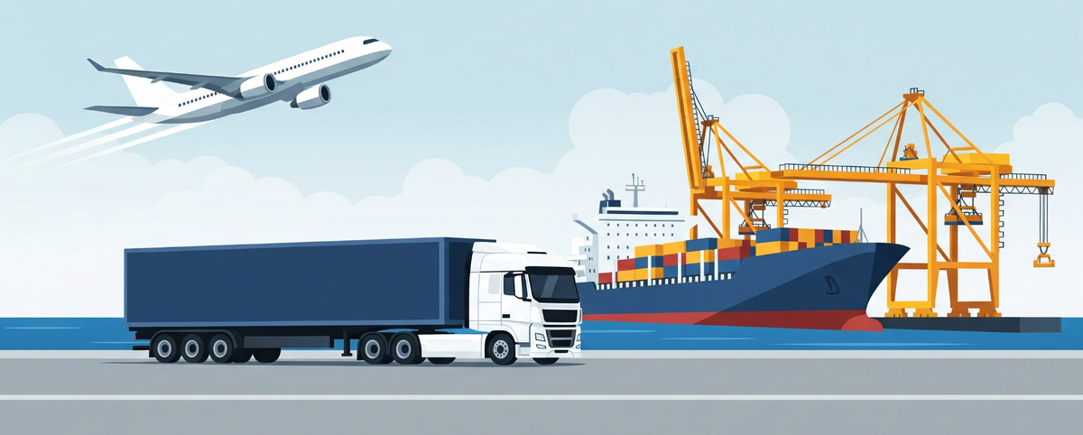 Rappresentazione concettuale di una rete di distribuzione e logistica negli Stati Uniti
