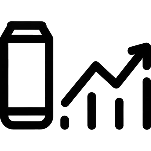 Trend settore Beverage USA 2025: il business delle bevande hard seltzer Icona: Lattina di hard seltzer e grafico in crescita, simbolo del trend positivo del mercato.