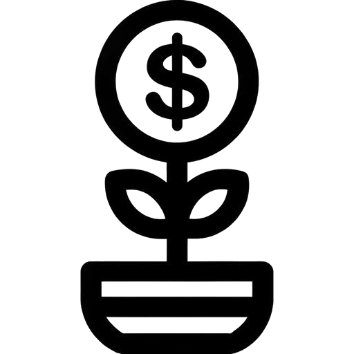 Icona che illustra il concetto di crescita del capitale e degli investimenti.