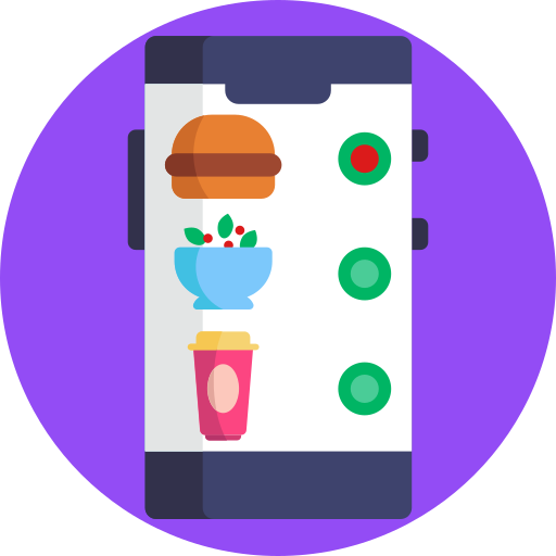 Icona di smartphone con diverse opzioni di cibo e marcatori di ordine, rappresentando l'e-commerce alimentare e le scelte di cibo online
Icona di smartphone con diverse opzioni di cibo e marcatori di ordine, rappresentando l'e-commerce alimentare e le scelte di cibo online