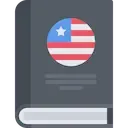 Icona: libro stilizzato con bandiera USA, a simboleggiare l'apprendimento e la conoscenza del mercato americano