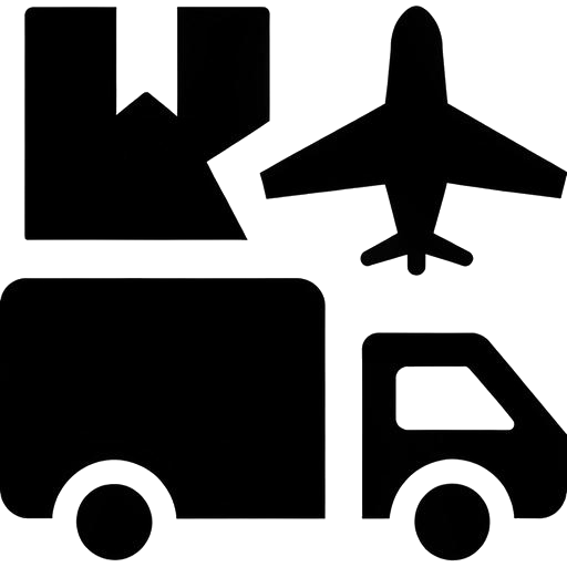 Simbolo grafico per spedizioni e trasporti merci