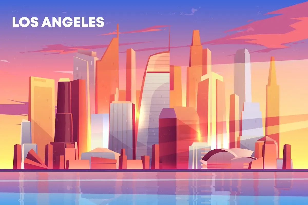 Los Angeles in versione stilizzata