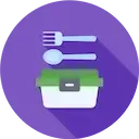 Icona: contenitore per il pranzo e posate