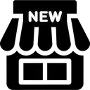 Icona: nuovo negozio, simboleggia l'apertura del negozio di Amazon