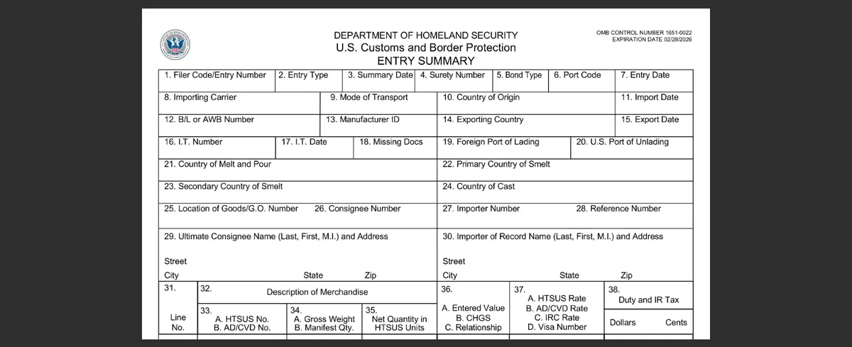 Entry Summary, Post Summary Correction, Protest e Duty Drawback