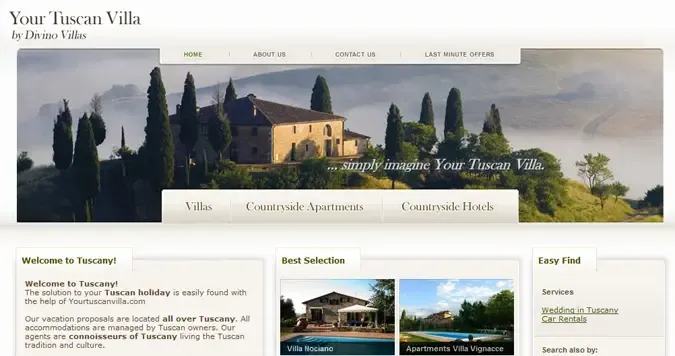 Tuscan Villa, sito web tenuta in Toscana