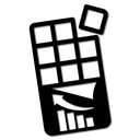 Icona: tavoletta di cioccolato con grafico ascendente, che simboleggia le numerose vendite in America