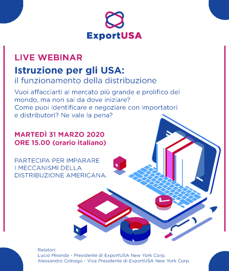 Webinar ExportUSA 31 Marzo 2020