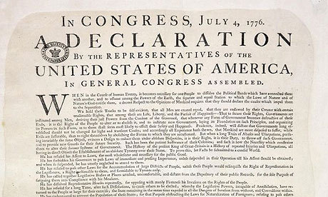 dichiarazione indipendenza Stati Uniti