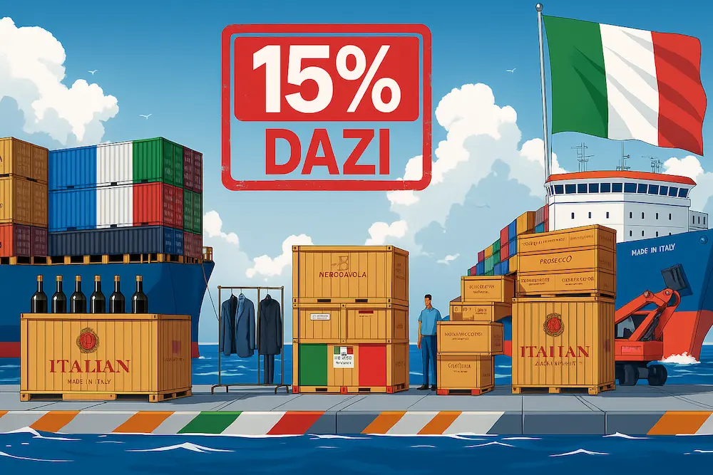 Beni UE daziati del 15% negli USA