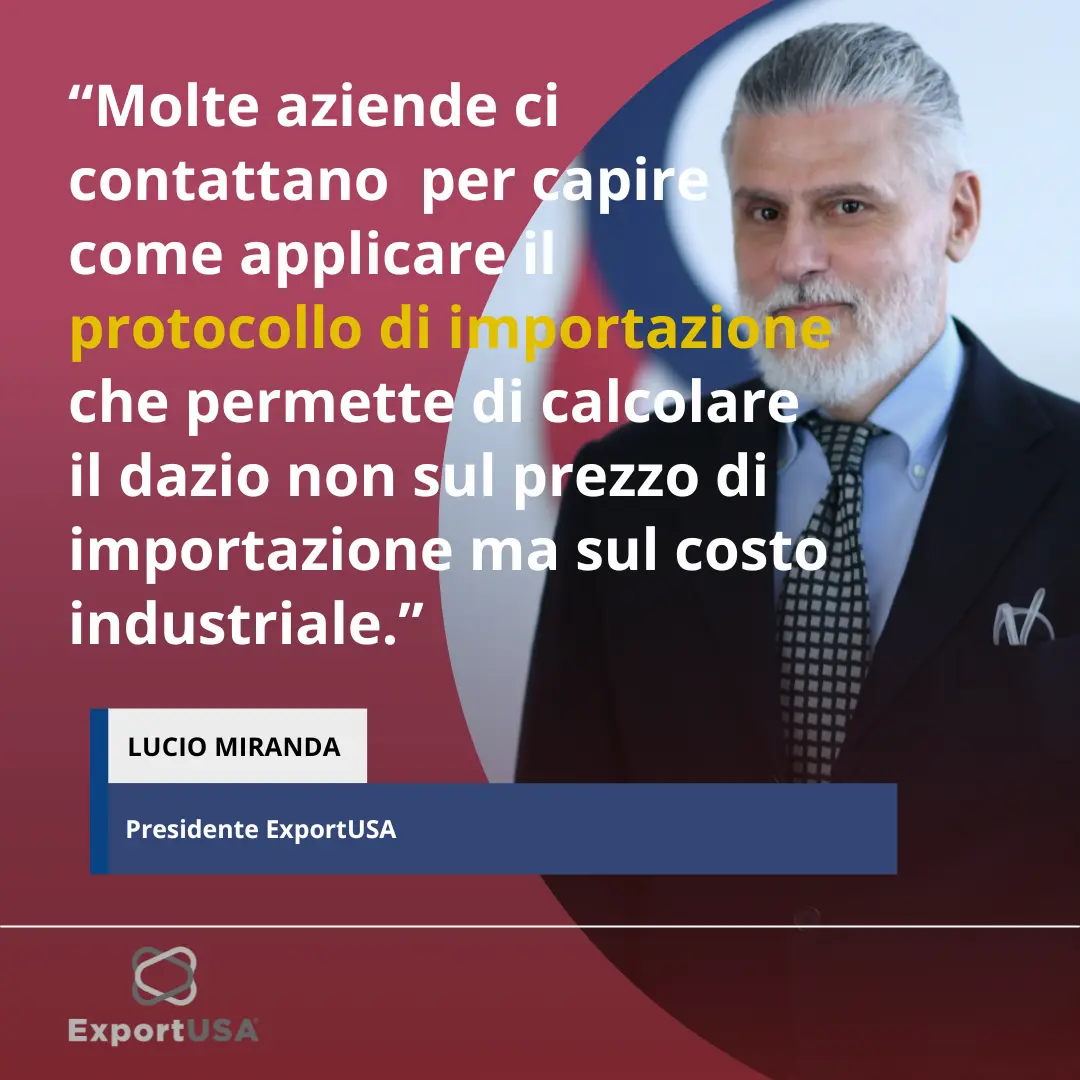 citazione di Lucio Miranda di ExportUSA durante intervista a Radio Radicale il 30 luglio 2025