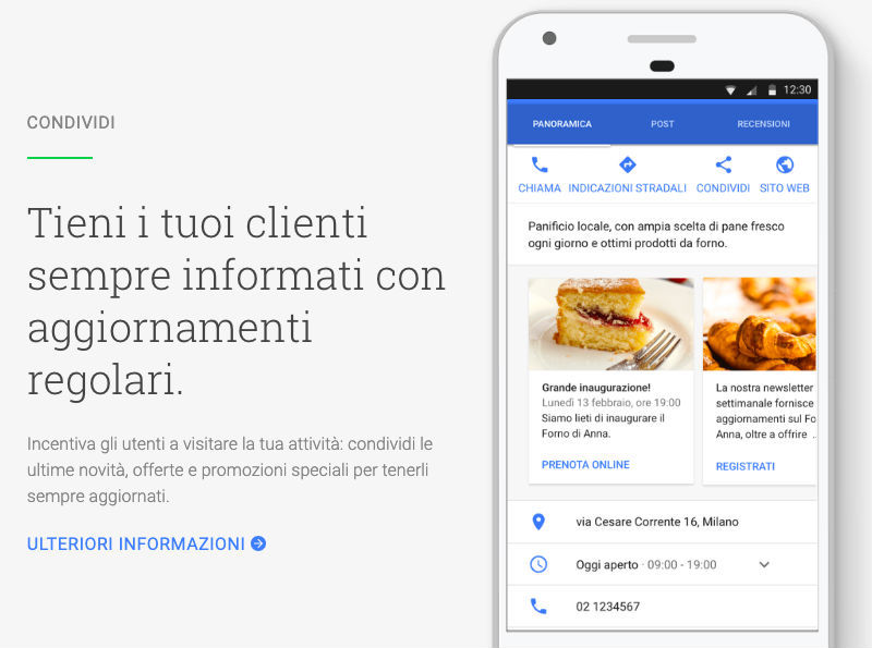 Posizionamento locale sui motori di ricerca Google My Business